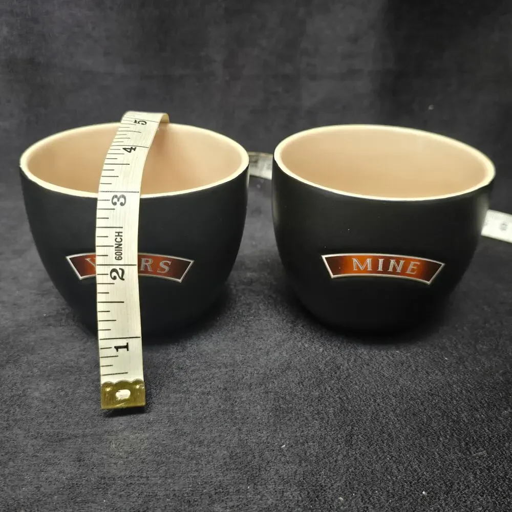 Vintage Baileys Irish Cream Yours & Mine Coffee  Cup Mugs Dessert Bowls